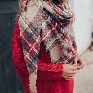 Plaid Blanket Scarf